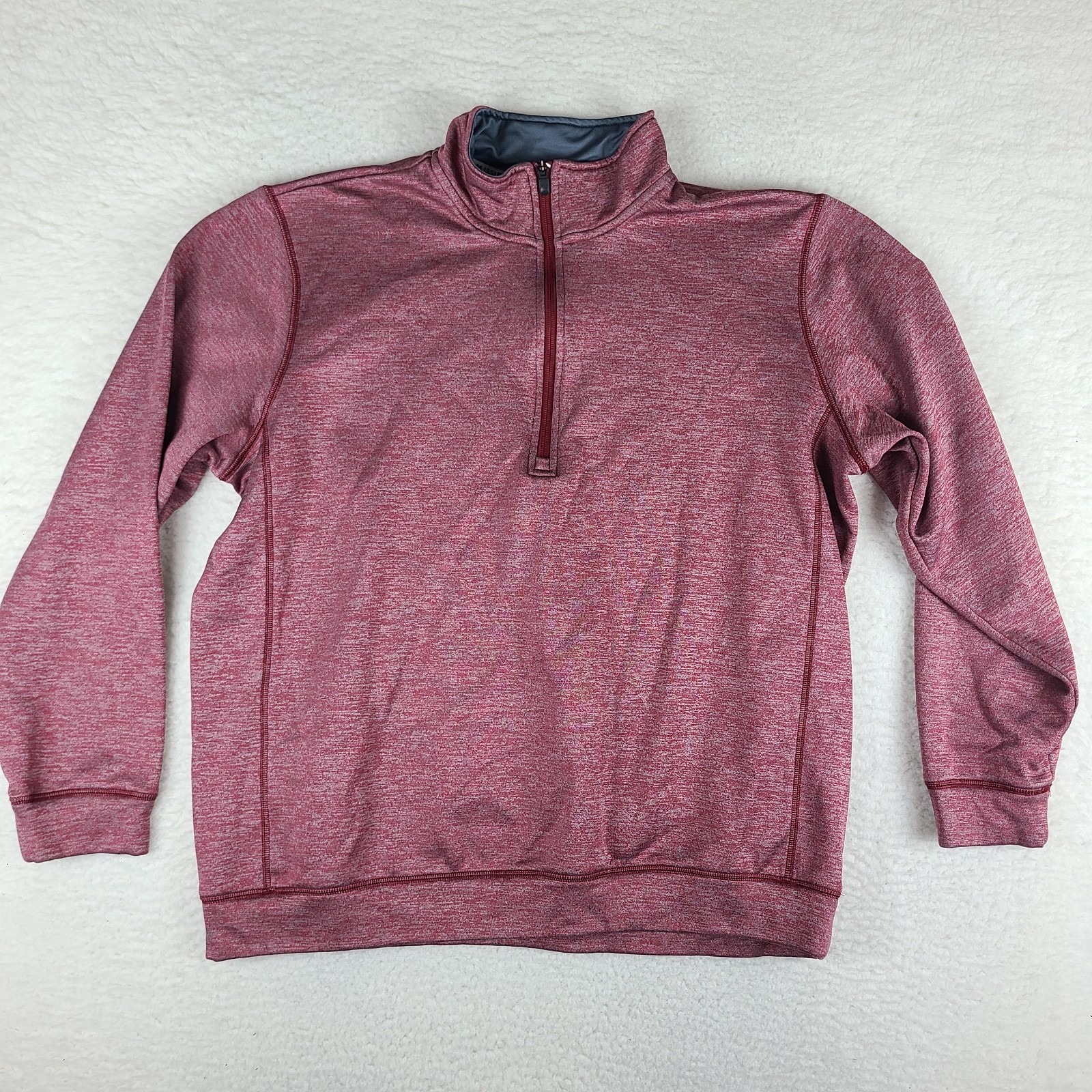 Adidas Sweater Mens Xl Red Climawarm Team Issue Quarter Zip Sweatshirt